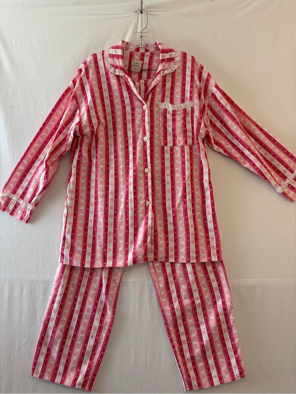 Vintage LL Bean Holiday Flannel Pajama Set